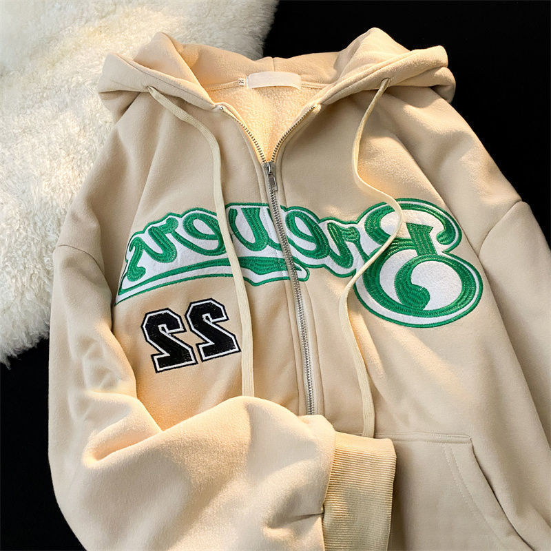 Letter Embroidery Hoodies
